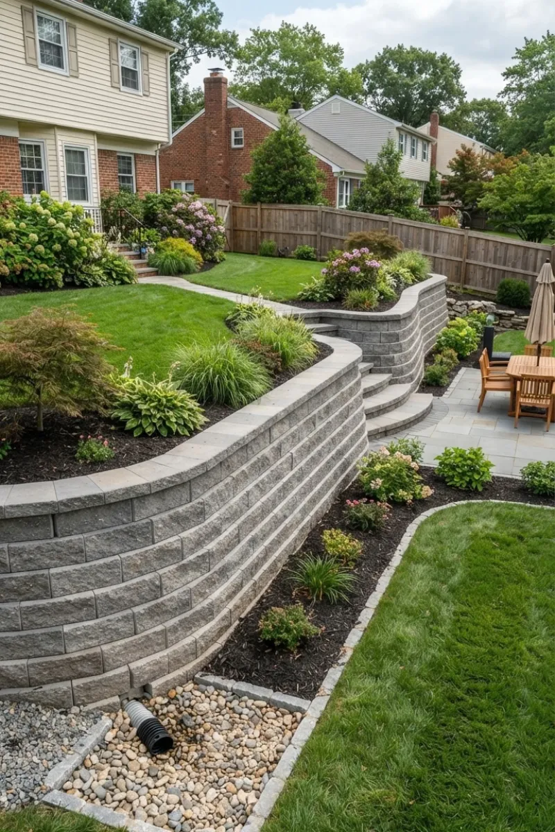Concrete Block Retaining Wall Project Gallery by Optane Masonry