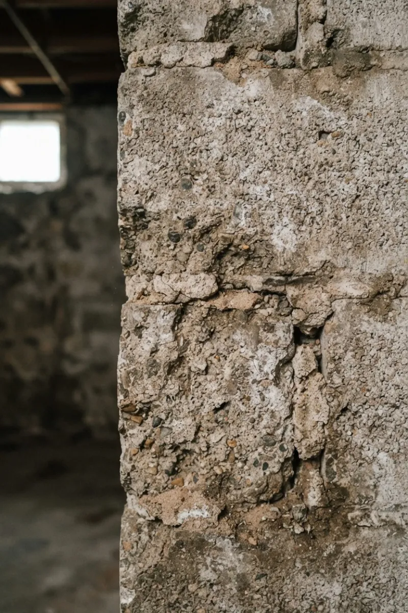 Crumbling or Deteriorated Foundation Masonry
