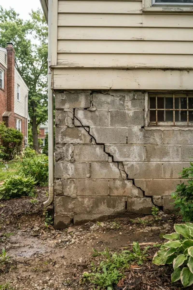 Foundation Cracks in Homes - Diagonal Foundation Cracks in New Jersey and New York