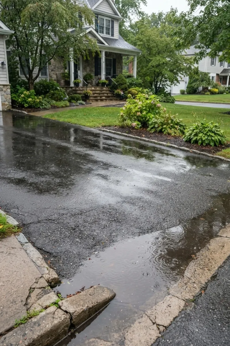 Residential Driveway Drainage Problem in New Jersey