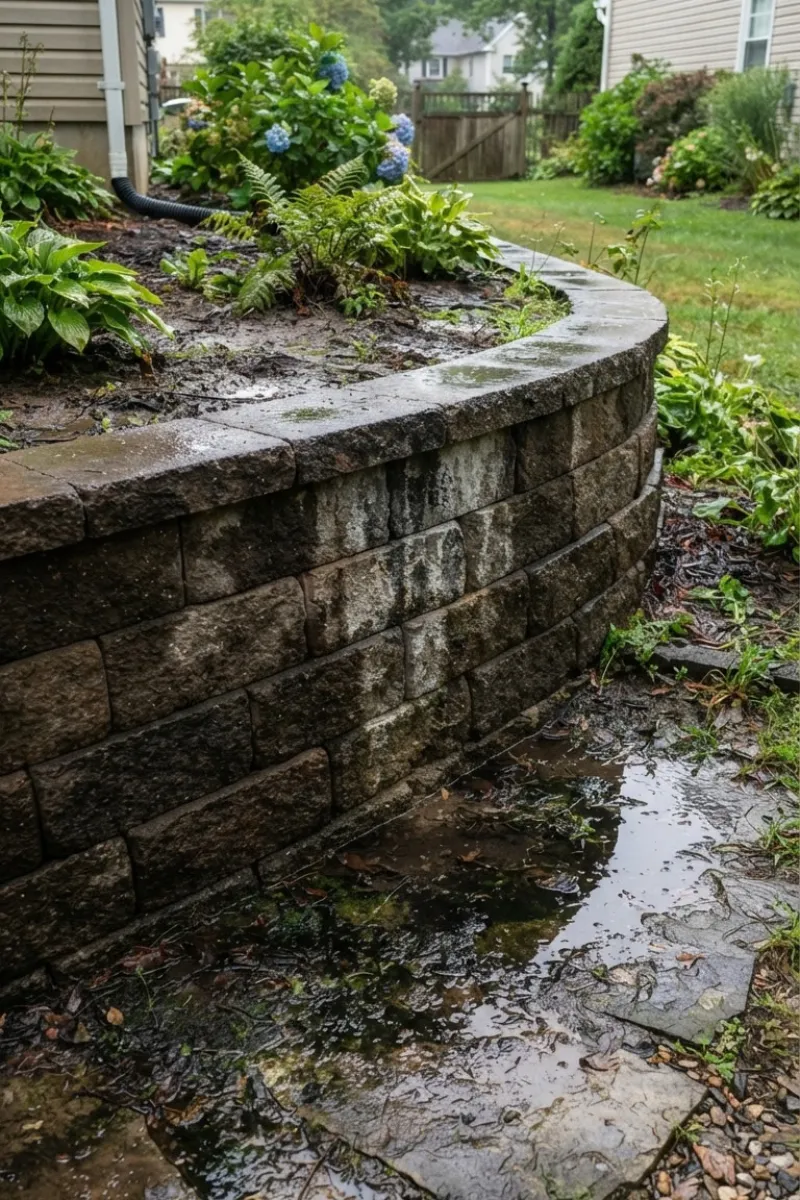 Water Behind or Around The Retaining Walls in Elizabeth New Jersey