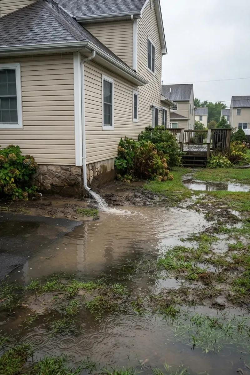 Water Collecting Around the Property - Poor Surface Drainage in New Jersey