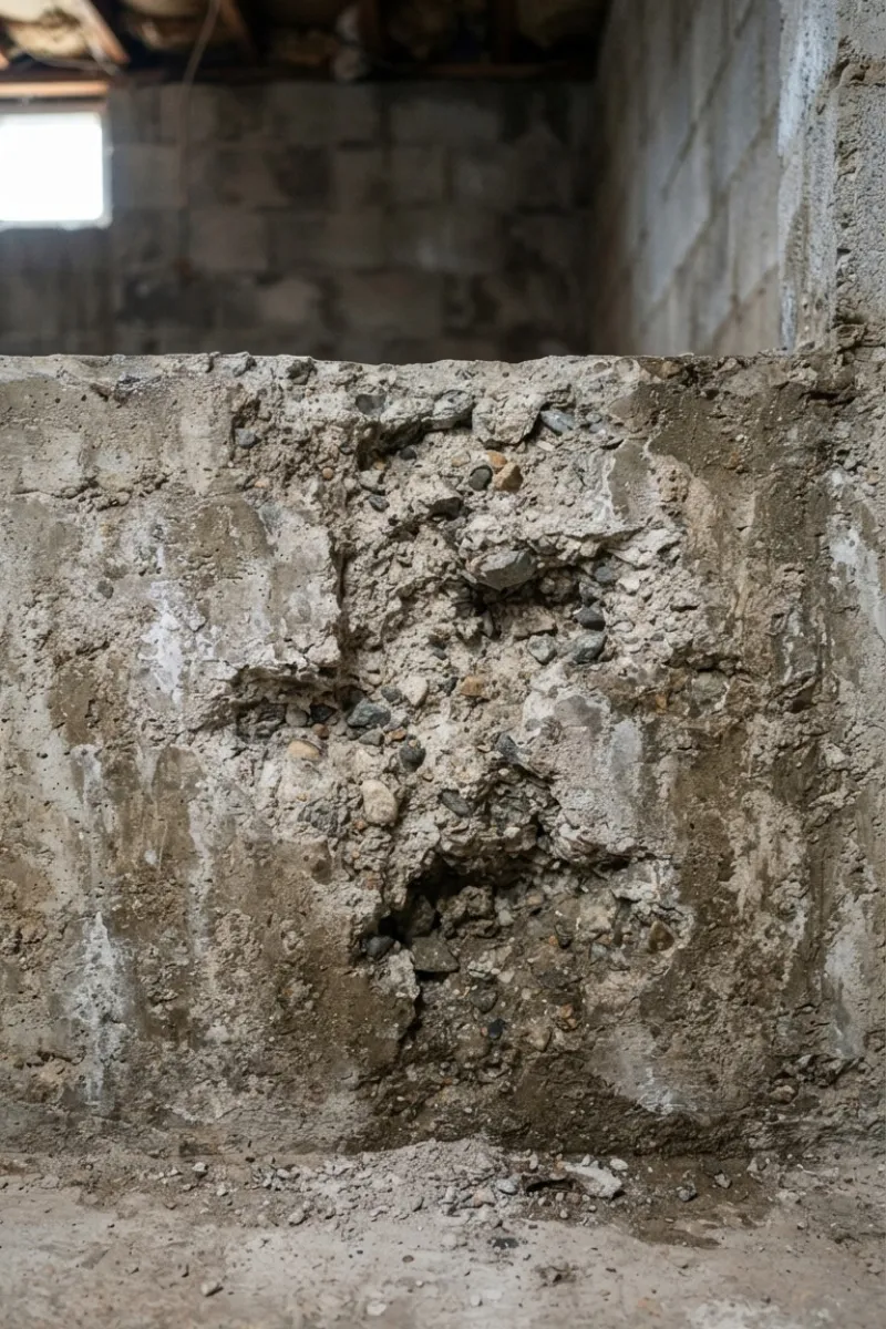 Broken or Spalling Concrete Basement Wall Problem in New Jersey