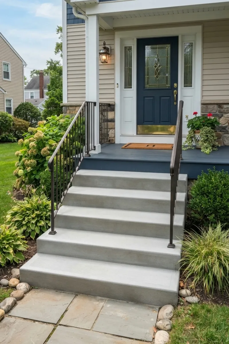 Finished Concrete Steps in Elizabeth New Jersey