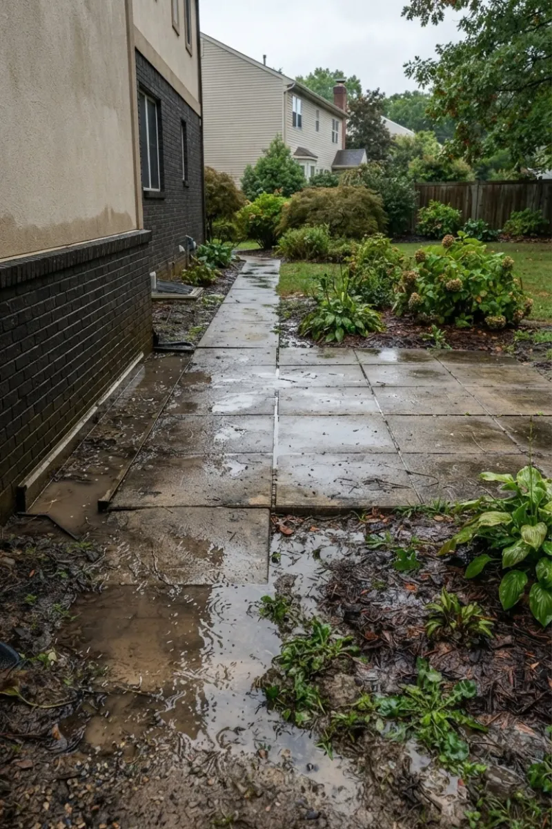 Water Around Patios or Walkways Drainage Problem in New Jersey